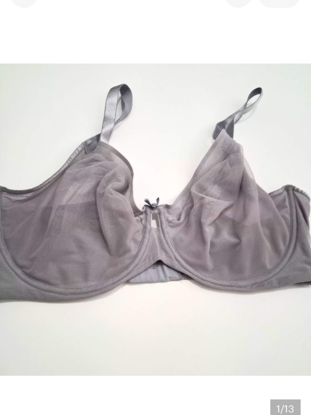 CURVY COUTURE 36H Lavander Mesh Bra Size 36H (5D)